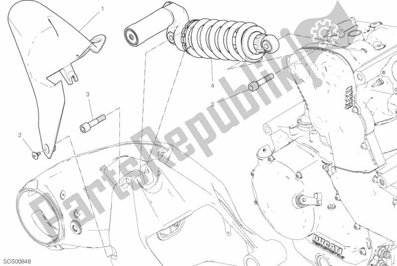 Alle onderdelen voor de Sospensione Posteriore van de Ducati Supersport S Brasil 937 2020